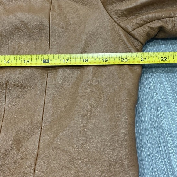 Vera Pelle Stylish Soft Brown Leather Jacket Made In Italy Classic Women46 US XL - Picture 6 of 8
